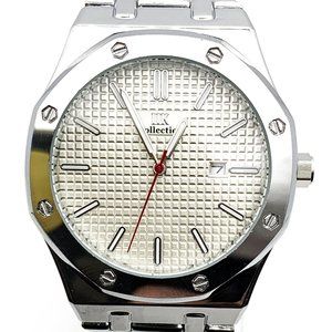 Luxury Quartz Men's Fashion Watch Silver Case
